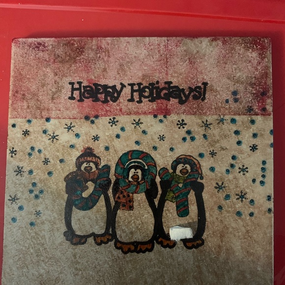 Handmade Penguin trivet / tile / hot plate - Picture 2 of 2
